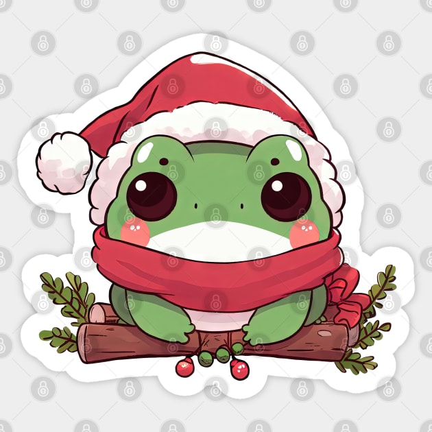 Cute Christmas Mini Frog Sticker by Takeda_Art